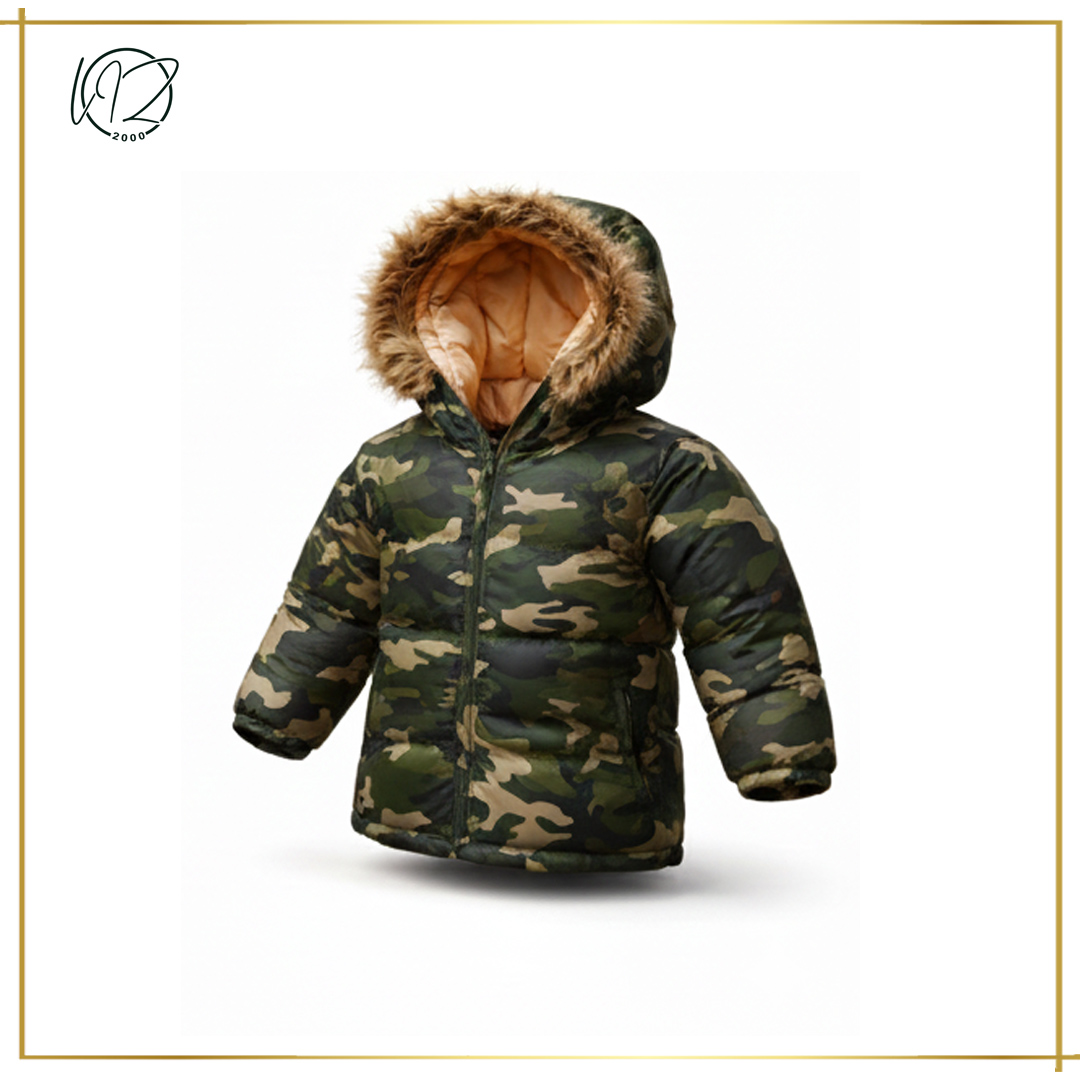 Olive Camo Adventure Puffer Jacket