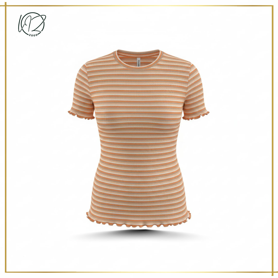 Orange Check T-shirt